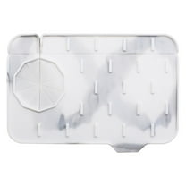 Tunhigl Double-Sided Kitchen & Bathroom Faucet Splash Guard - Waterproof Sink Pad, Splashproof Faucet Cover for Dish Washing Silver