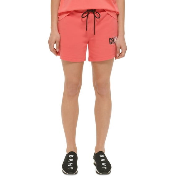 DKNY Two-Tone Rhinestone Logo Short Calypso M