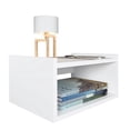 thumbnail image 1 of MORU Buró para Recámara Flotante Aire Blanco, Mesa de Noche, Mueble para recámara, Mesa Auxiliar Minimalista, Mesa de Apoyo, Buró para Dormitorio y Sala, 1 of 7