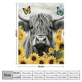 thumbnail image 4 of HENGT Highland Cow Blanket Super Soft Flannel Sunflower Cow Throw Blanket Warm Lightweight Blanket for Adults Kids Gifts for Couch Sofa Bed Office Blanket Soft Fluffy, 4 of 6