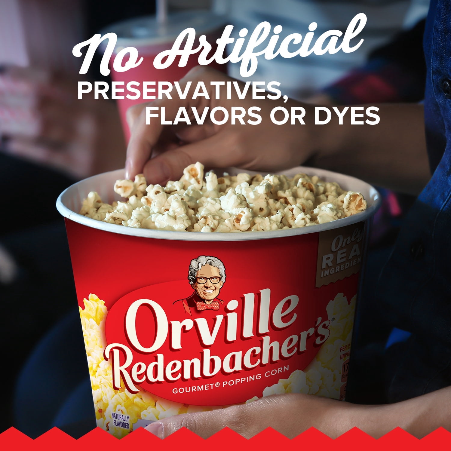 4 Pack Of Orville Redenbacher’s Movie Theater Butter Microwave Popcorn – 3.29 oz Tub, Real-Butter Taste, With Olive Green Bowl By ValueNest