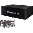 thumbnail image 1 of Funda protectora para muebles de jardín, OXFORD 210D Funda protectora OXFORD, para mesa y silla Muebles de exterior, 170 x 94 x 70cm Negro LingWen 8390614120600, 1 of 1
