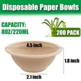 thumbnail image 2 of 8oz Disposable Paper Bowls,Compostable Bagasse Bowls,Small Biodegradable Heavy-Duty Bowls Gift compatible Hot and Cold Food Gift, 2 of 5