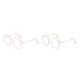thumbnail image 1 of Minnieouse Gafas para miopía de Metal antiazul, gafas cuadradas transparentes para ordenador, gafas para hombre, estudiante, rosa 200, miopía Marco de oro rosa. miopía de 200 grados 2piezas, 1 of 6