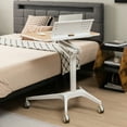 thumbnail image 3 of Gymax Pneumatic Standing Desk Rolling Adjustable Laptop Cart Podium Detachable Holder, 3 of 10