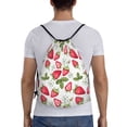thumbnail image 2 of Easygdp Strawberry1 Drawstring Backpack, Beach Sackpack, Travel Sackpack Lightweight for Sports, Gym, Travel, Swimming - Small, 2 of 9