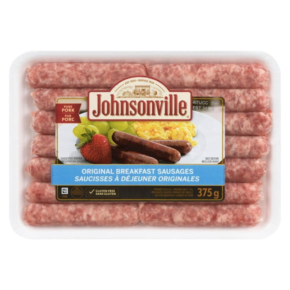 Johnsonville Original Breakfast Sausage Links, JVL Orig Bkfst SSG Links 375g