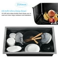 thumbnail image 5 of Bokaiya 33x19 Black Undermount Kitchen Sink Workstation 16G Dual-Mount Single Bowl Stainless Steel Kitchen Sink with Ledge and Accessories, 5 of 9