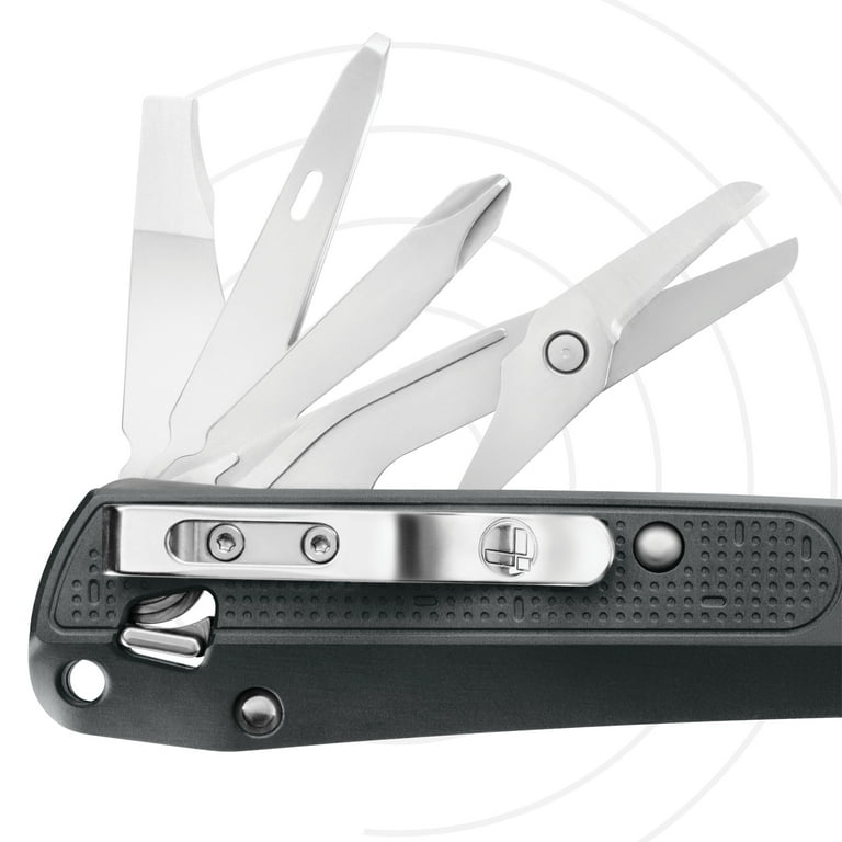 LEATHERMAN, FREE K4 EDC Pocket Multitool with Knife, Magnetic Locking, Aluminum Handles and Pocket Clip, Built in the USA, Gray (K4) - Walmart.com LEATHERMAN, FREE K4 EDC Pocket Multitool with Knife, Magnetic Locking, Aluminum Handles and Pocket Clip, Built in the USA, Gray (K4) - Walmart.com