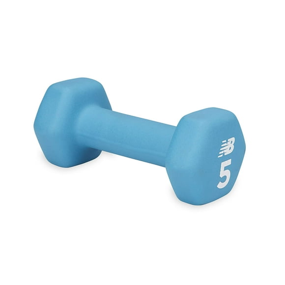New Balance Haltères Poids à la Main (simple) - haltère néoprène exercice & fitness pour la maison gym équipements entraînements musculation poids libres pour les femmes, les hommes (5 livres), 5lb