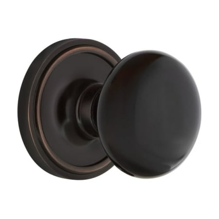 UPC 640697000640 product image for Nostalgic Warehouse CLABLK_PSG_238_NK Black Porcelain Solid Brass Passage Knob S | upcitemdb.com