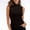 Black, variant on Xysaqa Women's Mock Turtle Neck Sleeveless Tank Tops Summer Casual Slim Fit Rib Knit Top Basic Lightweight Soft T-Shirts