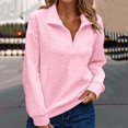 thumbnail image 2 of VBARHMQRT Sweatshirt Surdimensionné pour Femmes et Hiver Demi-Zip Ouvert Décontracté Pull à Capuche, 2 of 5