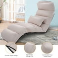 Costway Folding Lazy Sofa Stylish Couch Beds Single Lounge Chair W