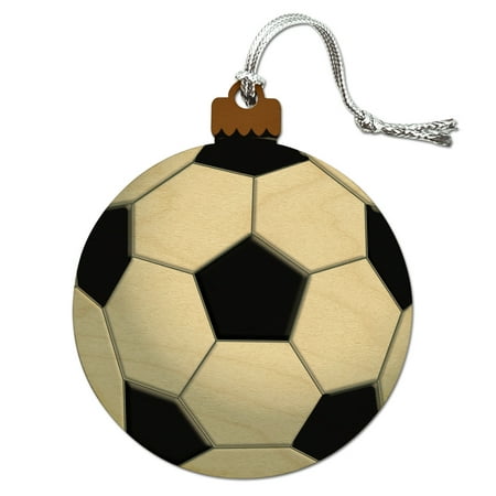 Soccer Ball Football Wood Christmas Tree Holiday