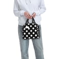 thumbnail image 5 of Sigee Black and White Polka Dot for Lunch Bag for Women Men, Reusable Lunch Bag Insulated Lunch Bag Lunch Box Cooler, 5 of 5
