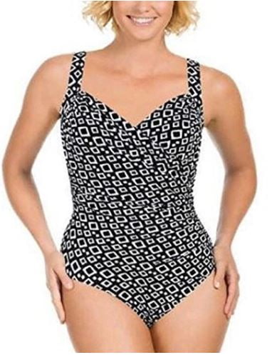 kirkland signature by miraclesuit women's one piece slimming swimsuit