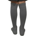 thumbnail image 4 of Couver Unisex Solid Youth / Kids Knee High Sports Athletic Baseball Softball Socks, Charcoal Gray, Large, 1 Pair, 4 of 7