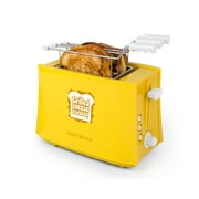 Nostalgia NTCS2YW Grilled Cheese Toaster with Easy-Clean Toaster Baskets & Adjustable Toasting Dial, Yellow