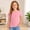 Pink, variant on HAJWOH Girls Casual Short Sleeve T-Shirt Kids Toddler Solid Color Round Neck Tees Blouses Loose Fit Tops Undershirt