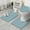 Light Blue Christmas-1, variant on Light Blue Christmas Snowman Pattern Bathroom Rugs Sets 3 Piece,Toilet Cover Set,Absorbent Non Slip Bathroom Mats Sets with U-Shaped Contour Rug Toilet Rug Set