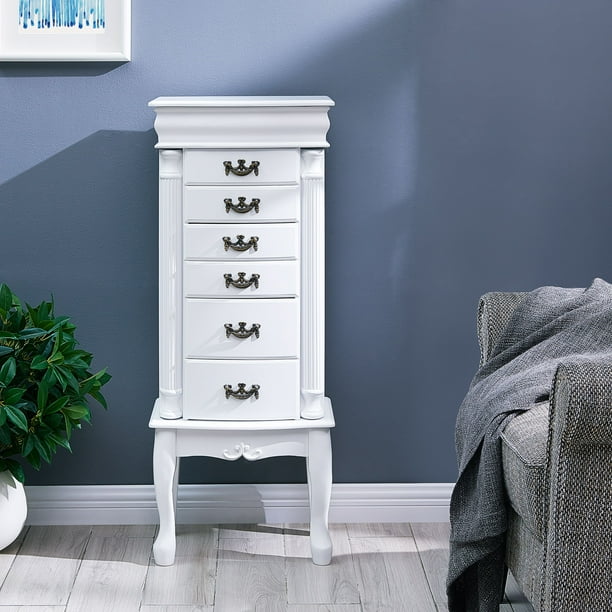 hampton harbor white jewelry armoire