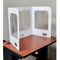 thumbnail image 3 of Personal Protective Partitions Lightweight Portable Folding Desktop Separation Screen PPE Shield with 0.25mm Thick Polycarbonate Window, White - Ideal for Classrooms, Libraries, Cafeteria and More, 3 of 5