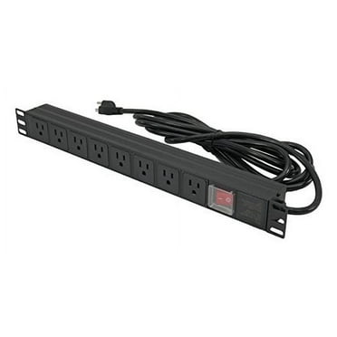 CNAweb 19" 1U Network Rack Mount Power Distribution Unit PDU 8 Outlet 12' Cord