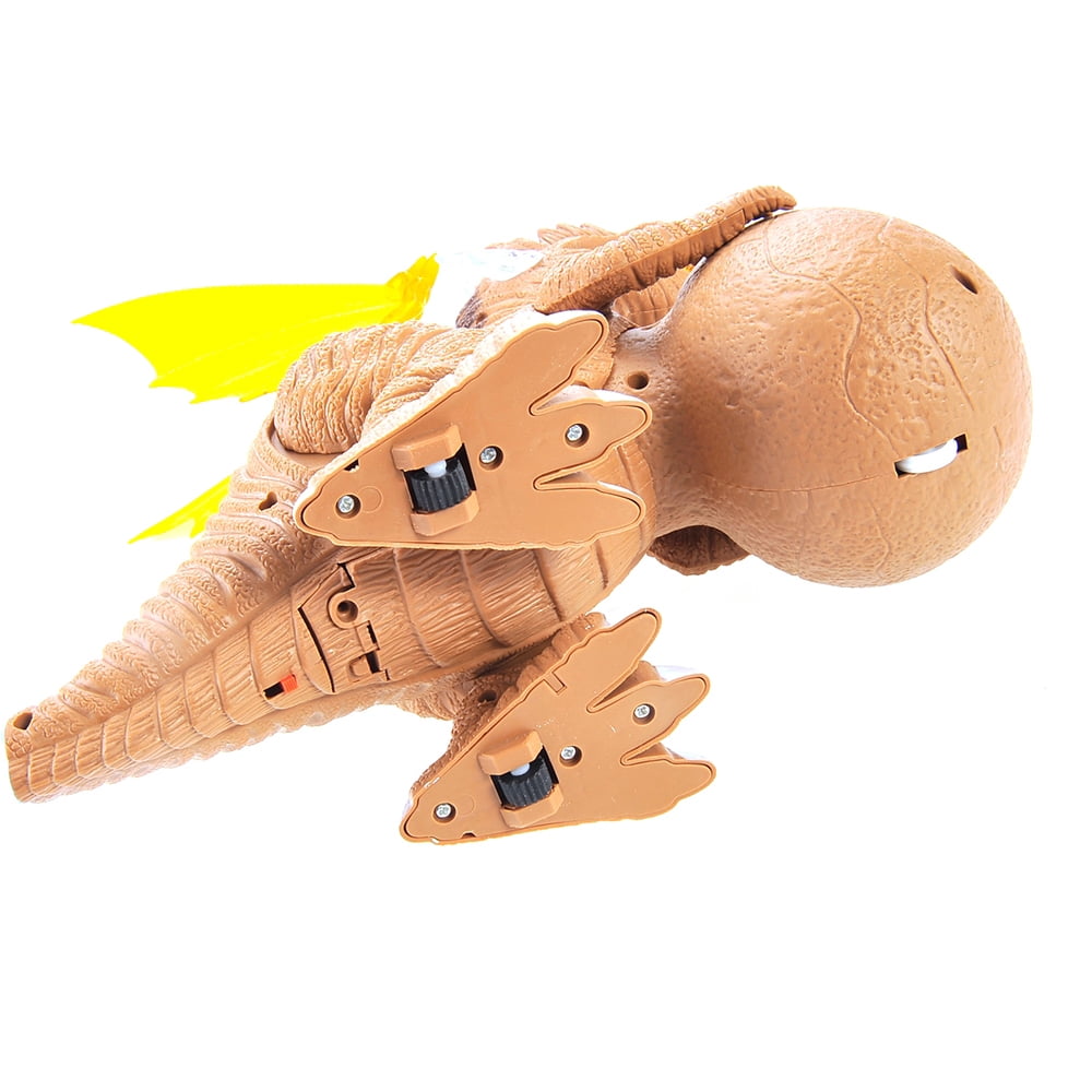 Prehistoric Past Walking Dinosaur With Wings Toy With Lights And Sound - Brown