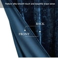 thumbnail image 4 of Chezmoi Collection Lux Navy Blue Crushed Velvet Curtains 2 Panel Set, Room Darkening Luxury Distressed Velvet Rod Pocket Window Drapes for Living Room Bedroom 50" W x 72" L, 4 of 9