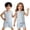 p-342Light Blue874, variant on CAIVO Girls Colorful Star Print Sleeveless 2 Piece Pajama Sets Button Down Front Vest Tops Matching Shorts Kids Summer Sleepwear Pjs