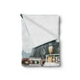 thumbnail image 2 of Landscape Soft Flannel Fleece Blanket, Photo Lofoten Islands Norway Scandinavian Scenic Outdoor Ships Fishermen Fishery, Cozy Plush for Indoor and Outdoor Use, 50" x 60", Multicolor, by Ambesonne, 2 of 5