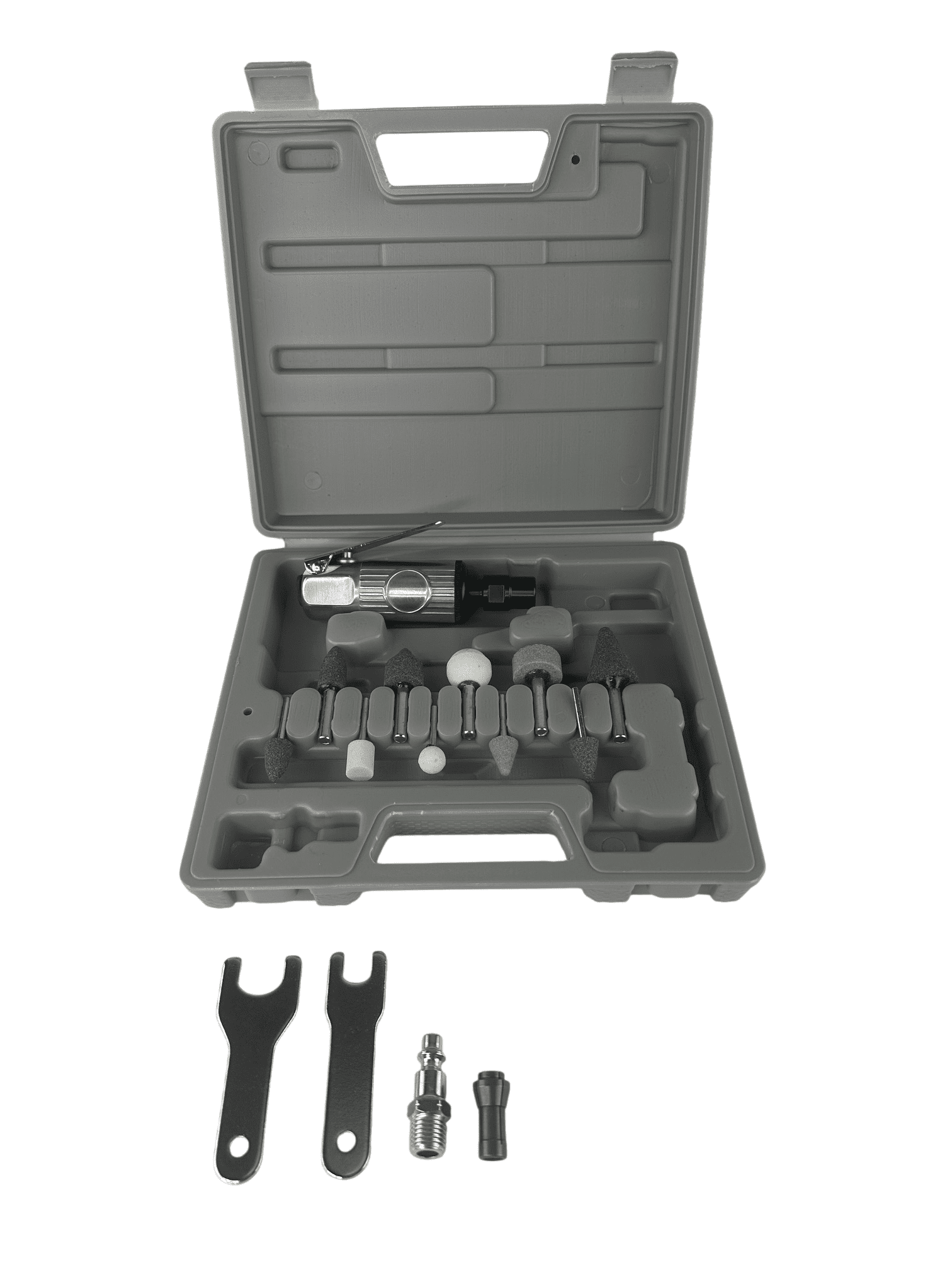 15 PC AIR DIE GRINDER KIT 1/4" 1/8" Rotary Air Compressor Tool Kit Set