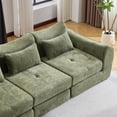 thumbnail image 5 of 101.5" Modular Sectional Sofa,Chenille Cloud Sofa Couch Convertible Folding Sofa Bed for Living Room,Bedroom,Apartment,Green, 5 of 8