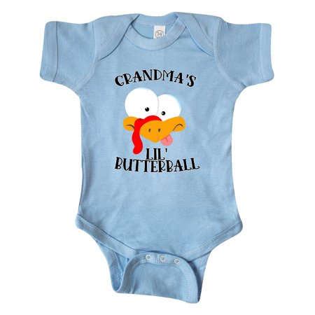 

Inktastic Thanksgiving Grandma s Lil Butterball Cute Turkey Face Gift Baby Boy or Baby Girl Bodysuit