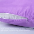 thumbnail image 4 of Flxxie Satin Pillowcases with Zipper Silky Soft Sateen Pillow Cases Covers Set of 2 (Standard, Purple), 4 of 5