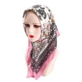 thumbnail image 2 of Prolriy Scarf for Women Scarfs Wrap Scarf for Islam Lady Print Muslim Neck Neckerchief Head Bandanas Women Travel Wrap Cashew Folk-Custom Hair Shawl Scarf Vintage Women Silk Scarves, 2 of 3
