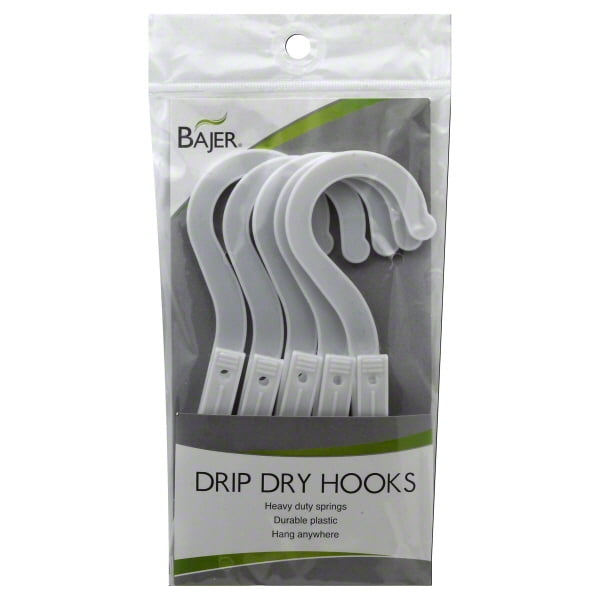 Bajer (15 Pack) Laundry Drip Dry Hooks Clothes Pins Plastic Clips