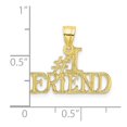thumbnail image 3 of FB Jewels 10K Yellow Gold #1 Friend Pendant, 3 of 4