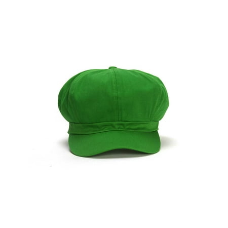 Cotton Elastic Newsboy Cap - Green - Walmart.com