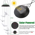 thumbnail image 2 of Lámpara colgante IP65 con cambio de color de luz de mariposa con carillón de viento solar LED (C), 2 of 6
