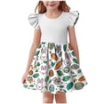 thumbnail image 3 of MKOSPLRT Toddler Tutu Dress Little Girls Fluffy Sleeve Summer Dresses Casual Party Tulle Sundress for Kids Easter Outfits Orange 11-12 Years, 3 of 7