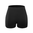 thumbnail image 3 of A2Y Women's Lightweight Short Length Fitness Workout Seamless Ribbed Biker Shorts Black ML, 3 of 5