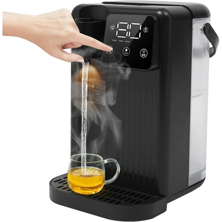3L/0.79gal Instant Hot Water Dispenser Electric Kettles, 3 S Instant Hot Water Dispenser, Touch Instant Water Dispenser Countertop Water Boiler with Water Filter & Night Light for Home Office (Black)