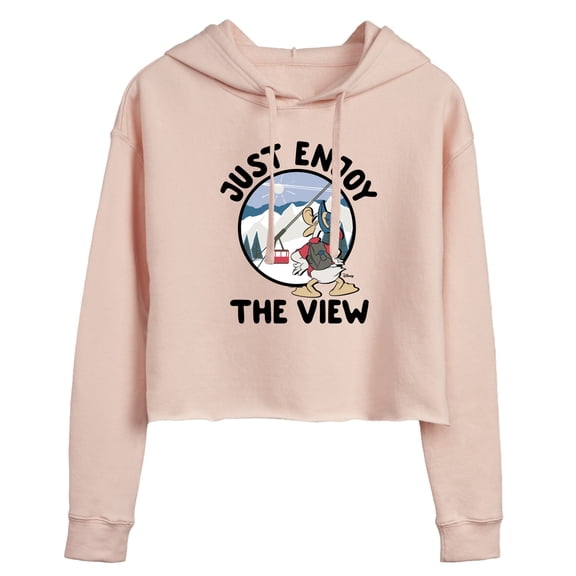 Disney - Just Enjoy The View - Juniors Cropped Pullover Hoodie