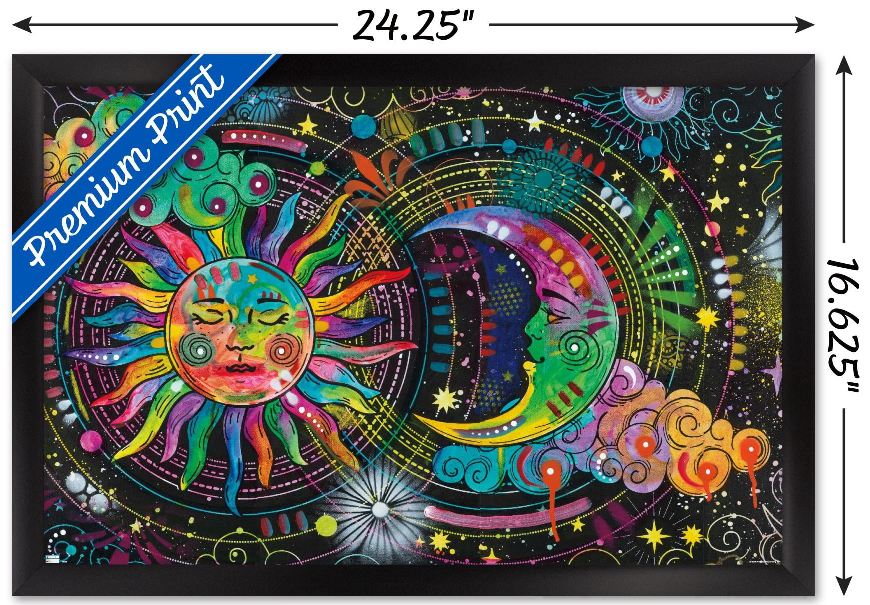 Dean Russo - Sun And Moon Wall Poster, 14.725" x 22.375" Framed