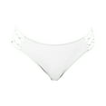 thumbnail image 6 of GEWSEY Strappy Bikini Bottoms - Women's Full Coverage Bathing Suit Mid Waist Swimsuit Bottom White, XXL, 6 of 6