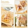 thumbnail image 2 of NICEXMAS 100pcs Brown Bakery Bread Paper Bags, Kraft Paper Food Storage Bags for Baking and Sandwiches, 2 of 6