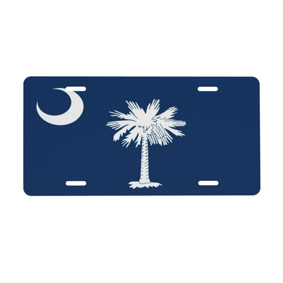 South Carolina Palmetto Trees License Plate 6x12 Inch Thickening Aluminum Metal Decorative License Plates, Universal Fit For Trucks, Suvs, Vehicles