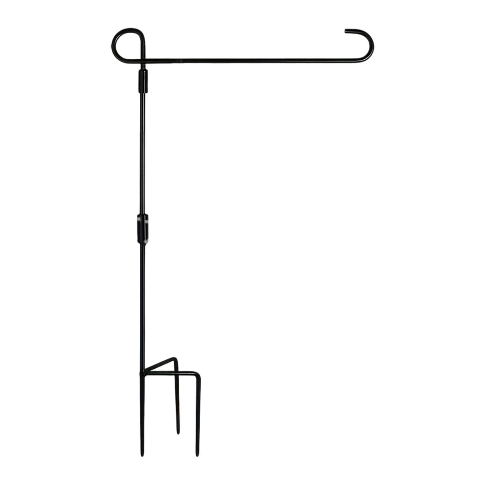 Miulika Three-legged Garden Flagpole Stand for Outdoor Use, Iron Bracket, Lawn Flagpole Holder for Outdoor Display, Backyard Festival Decoration